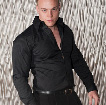 Male stripper evan in a black shirt